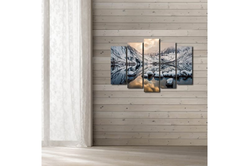 Canvasbilde Dekorativ 5 Deler - Flerfarget - Interiør - Maleri & posters - Lerretsbilder