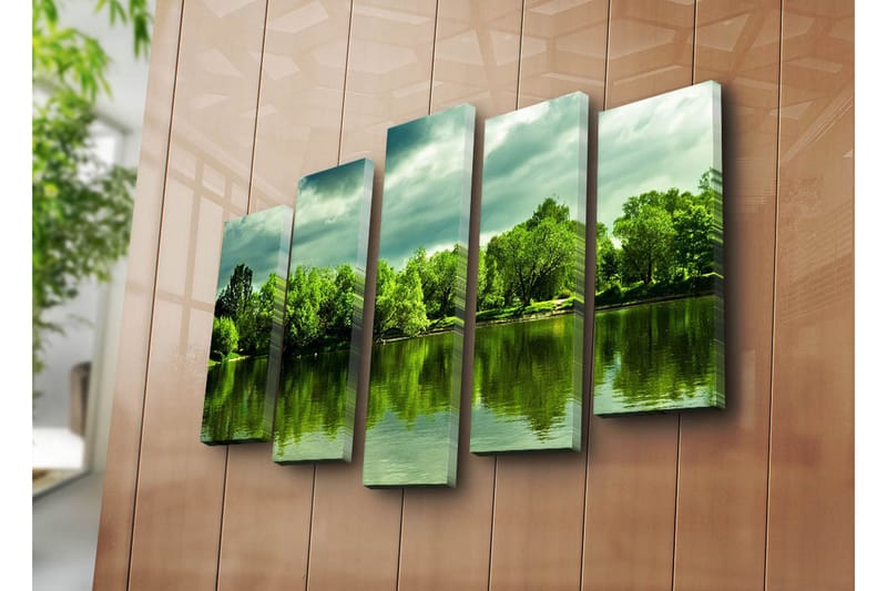 Canvasbilde Dekorativ 5 Deler - Flerfarget - Interiør - Maleri & posters - Lerretsbilder