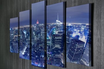 Canvasbilde Dekorativ 5 Deler - Flerfarget - Interiør - Maleri & posters - Lerretsbilder