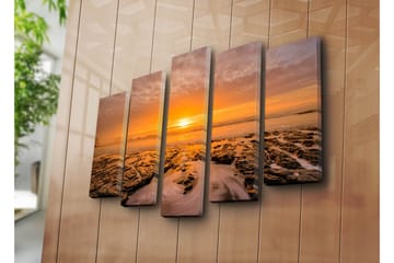 Canvasbilde Dekorativ 5 Deler - Flerfarget - Interiør - Maleri & posters - Lerretsbilder