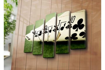 Canvasbilde Dekorativ 5 Deler - Flerfarget - Interiør - Maleri & posters - Lerretsbilder