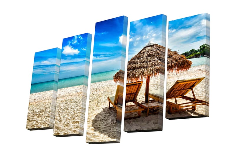 Canvasbilde Dekorativ 5 Deler - Flerfarget - Interiør - Maleri & posters - Lerretsbilder
