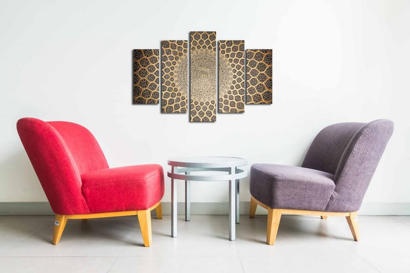 Canvasbilde Dekorativ 5 Deler - Flerfarget - Interiør - Maleri & posters - Lerretsbilder