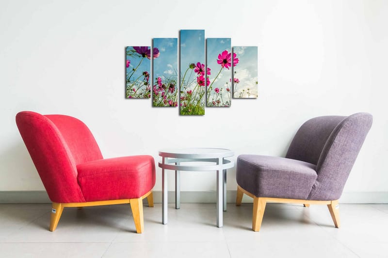 Canvasbilde Dekorativ 5 Deler - Flerfarget - Interiør - Maleri & posters - Lerretsbilder