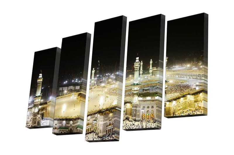 Canvasbilde Dekorativ 5 Deler - Flerfarget - Interiør - Maleri & posters - Lerretsbilder