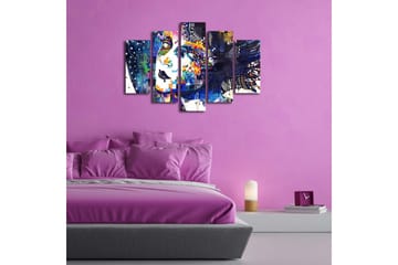 Canvasbilde Dekorativ 5 Deler - Flerfarget - Interiør - Maleri & posters - Lerretsbilder
