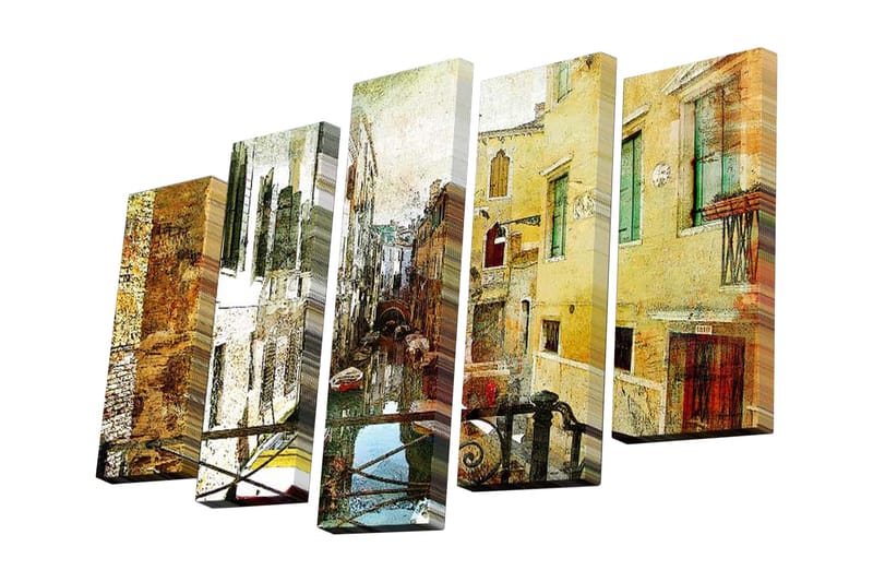 Canvasbilde Dekorativ 5 Deler - Flerfarget - Interiør - Maleri & posters - Lerretsbilder