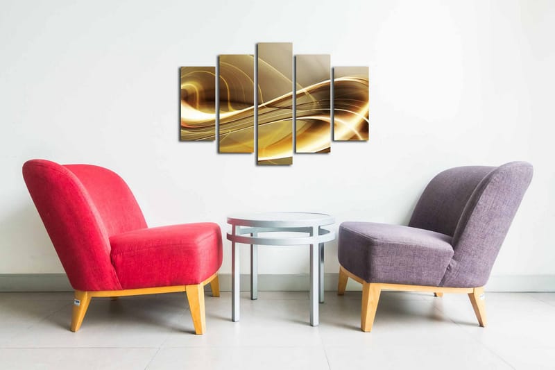 Canvasbilde Dekorativ 5 Deler - Flerfarget - Interiør - Maleri & posters - Lerretsbilder