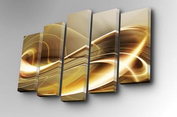 Canvasbilde Dekorativ 5 Deler - Flerfarget - Interiør - Maleri & posters - Lerretsbilder