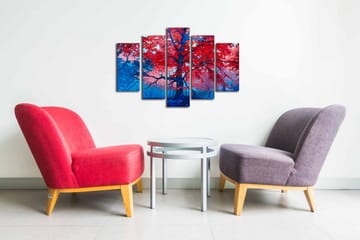 Canvasbilde Dekorativ 5 Deler - Flerfarget - Interiør - Maleri & posters - Lerretsbilder