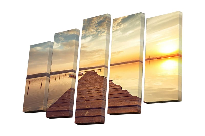 Canvasbilde Dekorativ 5 Deler - Flerfarget - Interiør - Maleri & posters - Lerretsbilder