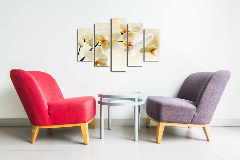 Canvasbilde Dekorativ 5 Deler - Flerfarget - Interiør - Maleri & posters - Lerretsbilder