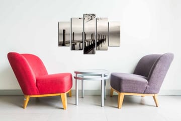 Canvasbilde Dekorativ 5 Deler - Flerfarget - Interiør - Maleri & posters - Lerretsbilder