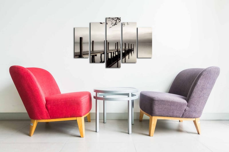 Canvasbilde Dekorativ 5 Deler - Flerfarget - Interiør - Maleri & posters - Lerretsbilder