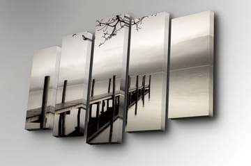 Canvasbilde Dekorativ 5 Deler - Flerfarget - Interiør - Maleri & posters - Lerretsbilder