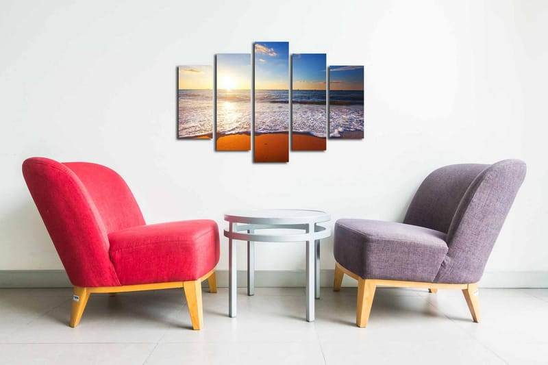 Canvasbilde Dekorativ 5 Deler - Flerfarget - Interiør - Maleri & posters - Lerretsbilder