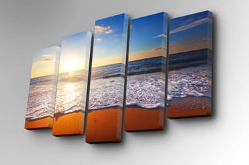Canvasbilde Dekorativ 5 Deler - Flerfarget - Interiør - Maleri & posters - Lerretsbilder