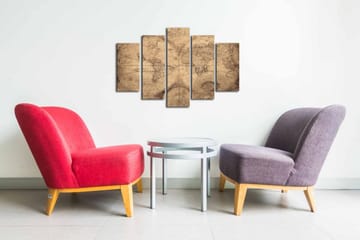 Canvasbilde Dekorativ 5 Deler - Flerfarget - Interiør - Maleri & posters - Lerretsbilder