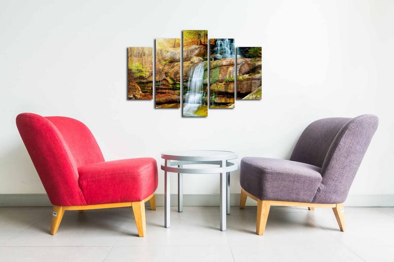 Canvasbilde Dekorativ 5 Deler - Flerfarget - Interiør - Maleri & posters - Lerretsbilder