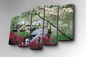 Canvasbilde Dekorativ 5 Deler - Flerfarget - Interiør - Maleri & posters - Lerretsbilder