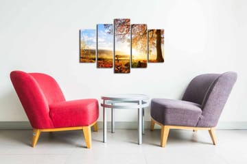 Canvasbilde Dekorativ 5 Deler - Flerfarget - Interiør - Maleri & posters - Lerretsbilder