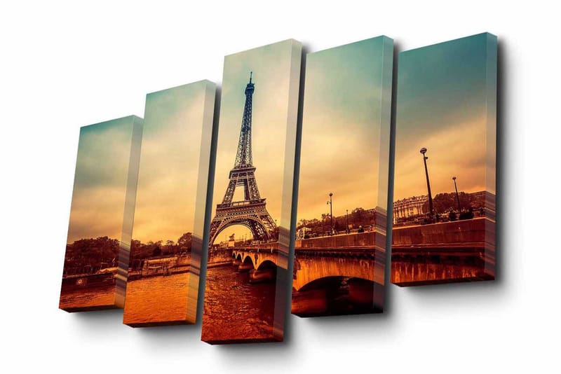 Canvasbilde Dekorativ 5 Deler - Flerfarget - Interiør - Maleri & posters - Lerretsbilder