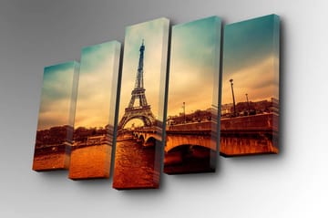 Canvasbilde Dekorativ 5 Deler - Flerfarget - Interiør - Maleri & posters - Lerretsbilder