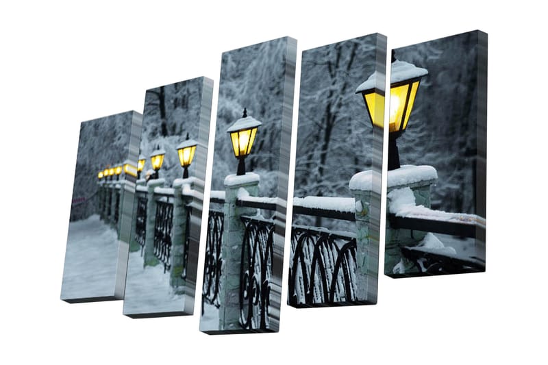 Canvasbilde Dekorativ 5 Deler - Flerfarget - Interiør - Maleri & posters - Lerretsbilder