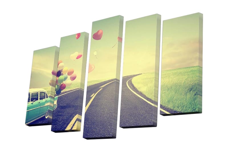 Canvasbilde Dekorativ 5 Deler - Flerfarget - Interiør - Maleri & posters - Lerretsbilder