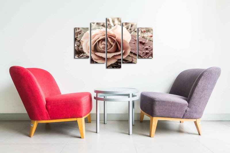 Canvasbilde Dekorativ 5 Deler - Flerfarget - Interiør - Maleri & posters - Lerretsbilder
