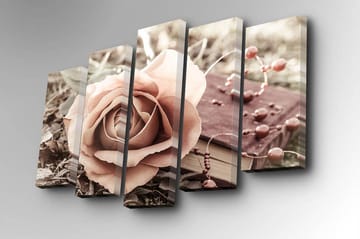 Canvasbilde Dekorativ 5 Deler - Flerfarget - Interiør - Maleri & posters - Lerretsbilder