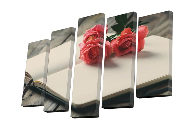 Canvasbilde Dekorativ 5 Deler - Flerfarget - Interiør - Maleri & posters - Lerretsbilder