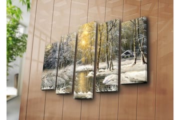 Canvasbilde Dekorativ 5 Deler - Flerfarget - Interiør - Maleri & posters - Lerretsbilder