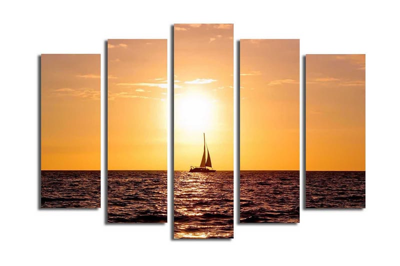 Canvasbilde Dekorativ 5 Deler - Flerfarget - Interiør - Maleri & posters - Lerretsbilder