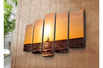 Canvasbilde Dekorativ 5 Deler - Flerfarget - Interiør - Maleri & posters - Lerretsbilder