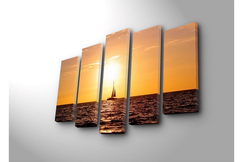 Canvasbilde Dekorativ 5 Deler - Flerfarget - Interiør - Maleri & posters - Lerretsbilder
