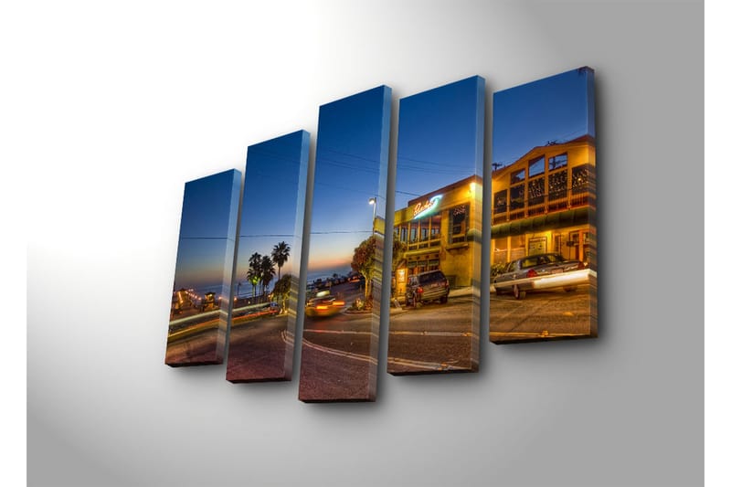 Canvasbilde Dekorativ 5 Deler - Flerfarget - Interiør - Maleri & posters - Lerretsbilder