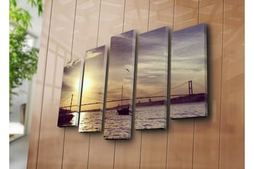 Canvasbilde Dekorativ 5 Deler - Flerfarget - Interiør - Maleri & posters - Lerretsbilder