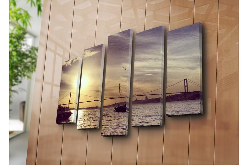Canvasbilde Dekorativ 5 Deler - Flerfarget - Interiør - Maleri & posters - Lerretsbilder