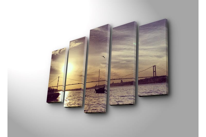 Canvasbilde Dekorativ 5 Deler - Flerfarget - Interiør - Maleri & posters - Lerretsbilder