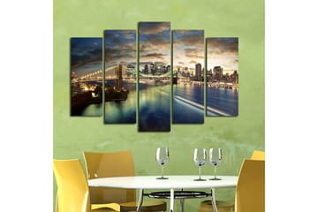 Canvasbilde Dekorativ 5 Deler - Flerfarget - Interiør - Maleri & posters - Lerretsbilder