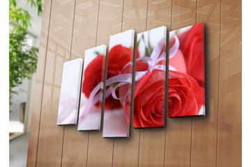 Canvasbilde Dekorativ 5 Deler - Flerfarget - Interiør - Maleri & posters - Lerretsbilder