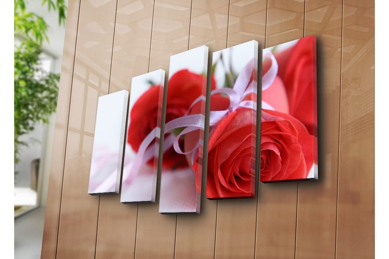 Canvasbilde Dekorativ 5 Deler - Flerfarget - Interiør - Maleri & posters - Lerretsbilder