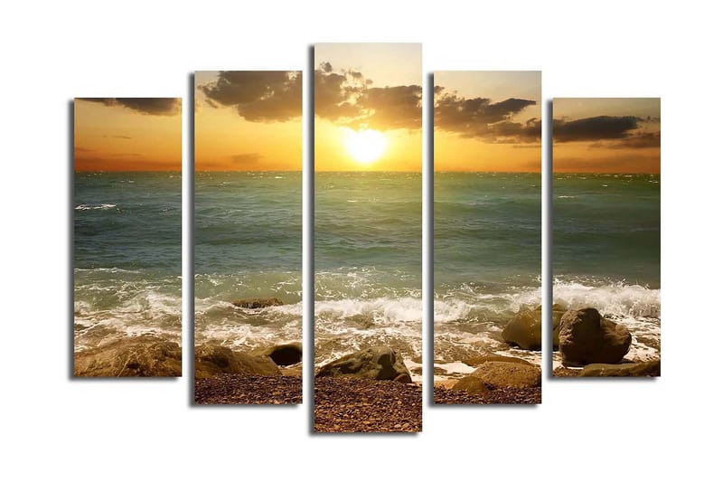 Canvasbilde Dekorativ 5 Deler - Flerfarget - Interiør - Maleri & posters - Lerretsbilder