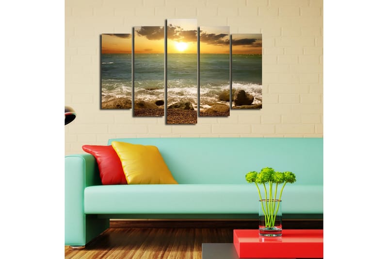 Canvasbilde Dekorativ 5 Deler - Flerfarget - Interiør - Maleri & posters - Lerretsbilder