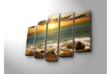 Canvasbilde Dekorativ 5 Deler - Flerfarget - Interiør - Maleri & posters - Lerretsbilder