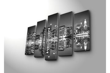 Canvasbilde Dekorativ 5 Deler - Flerfarget - Interiør - Maleri & posters - Lerretsbilder