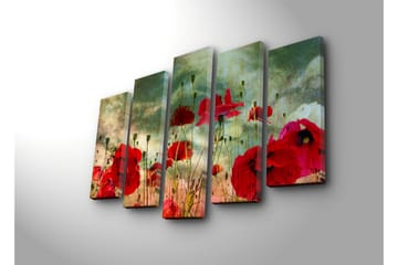 Canvasbilde Dekorativ 5 Deler - Flerfarget - Interiør - Maleri & posters - Lerretsbilder