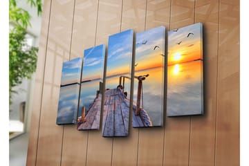 Canvasbilde Dekorativ 5 Deler - Flerfarget - Interiør - Maleri & posters - Lerretsbilder