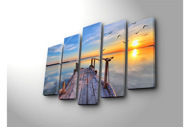 Canvasbilde Dekorativ 5 Deler - Flerfarget - Interiør - Maleri & posters - Lerretsbilder